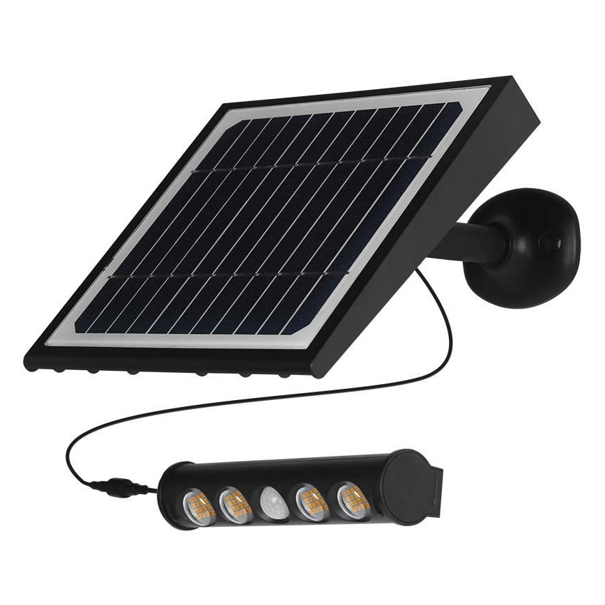 LED Solar wandlamp met sensor LED/8W/3,7V IP65 3000K