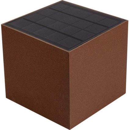 LED Solar wandlamp met sensor LED/9W/3,7V IP65 3000K bruin