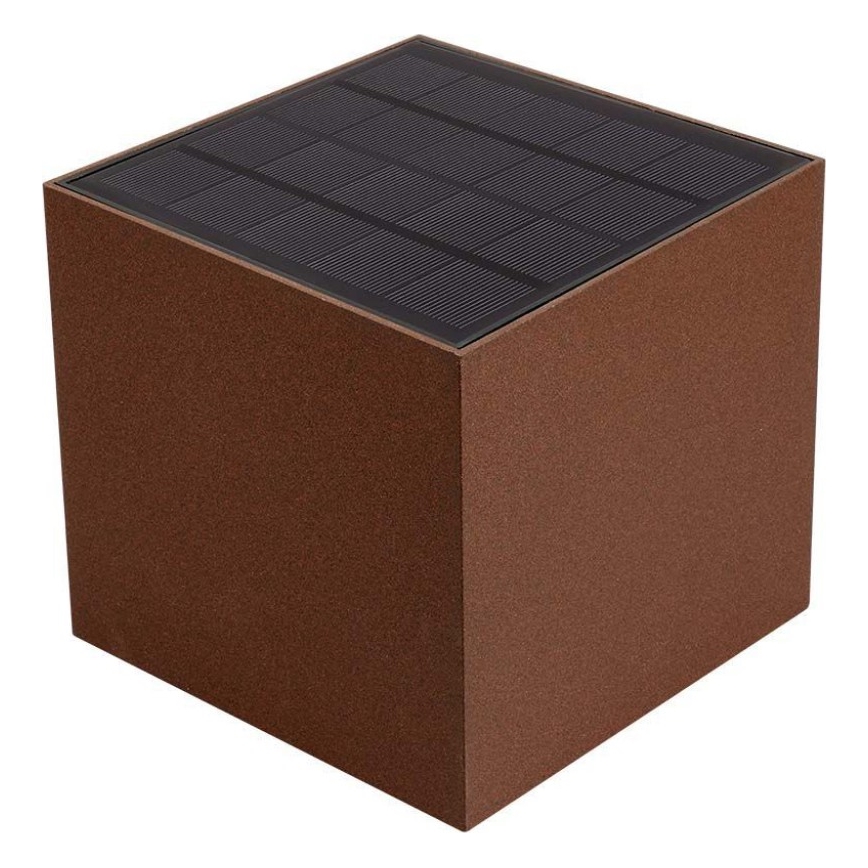 LED Solar wandlamp met sensor LED/9W/3,7V IP65 3000K bruin