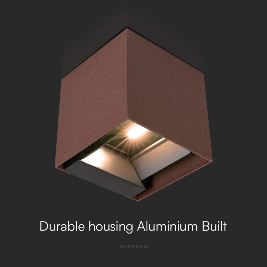 LED Solar wandlamp met sensor LED/9W/3,7V IP65 3000K bruin