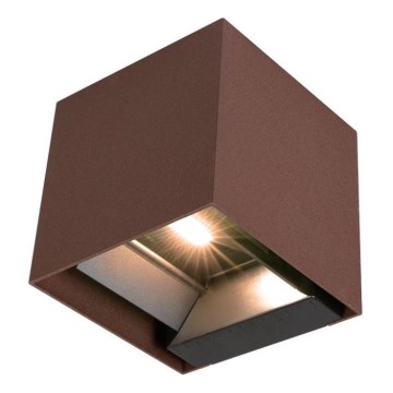 LED Solar wandlamp met sensor LED/9W/3,7V IP65 4000K bruin