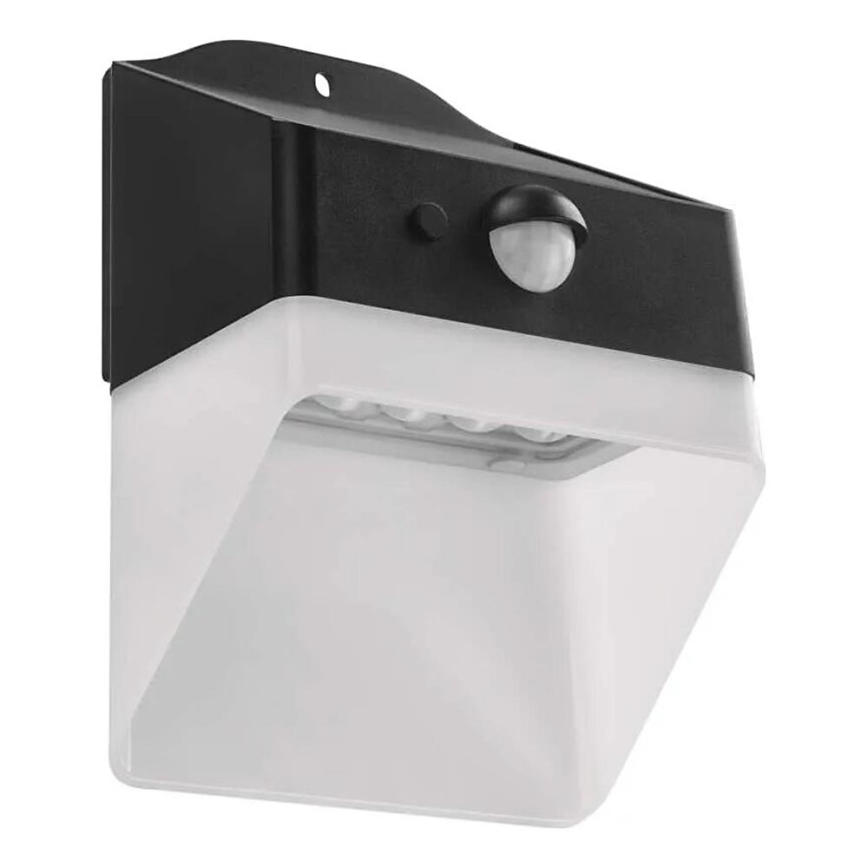 LED Solar wandlamp met sensor LUMI LED/3,7W IP65 zwart