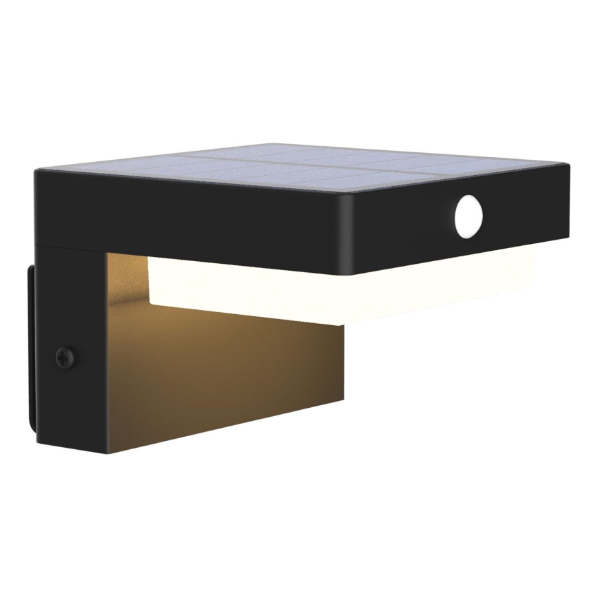 LED Solar wandlamp met sensor MALI LED/4,5W/3,7V 2000 mAh IP44 zwart
