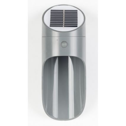 LED Solar wandlamp met sensor PALESA LED/1W/3,7V IP65 1800 mAh grijs