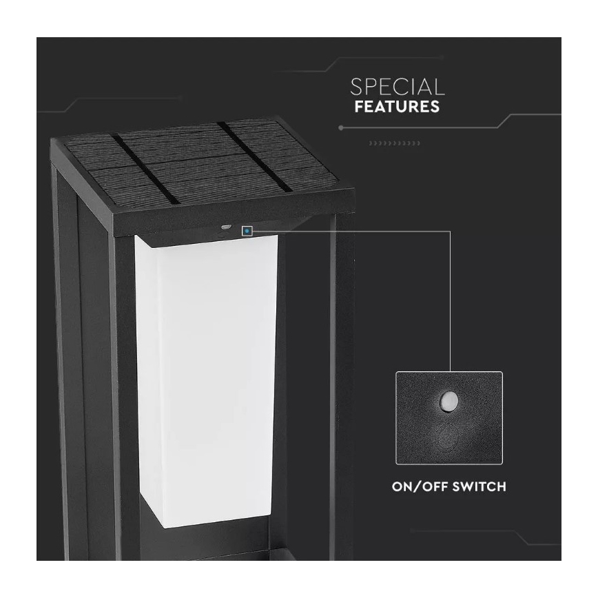 LED Solar wandlamp met sensor SAMSUNG CHIP LED/2W/3,7V IP65 2600 mAh