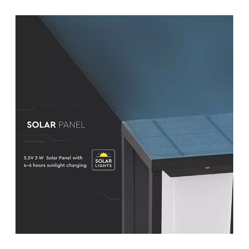 LED Solar wandlamp met sensor SAMSUNG CHIP LED/2W/3,7V IP65 2600 mAh