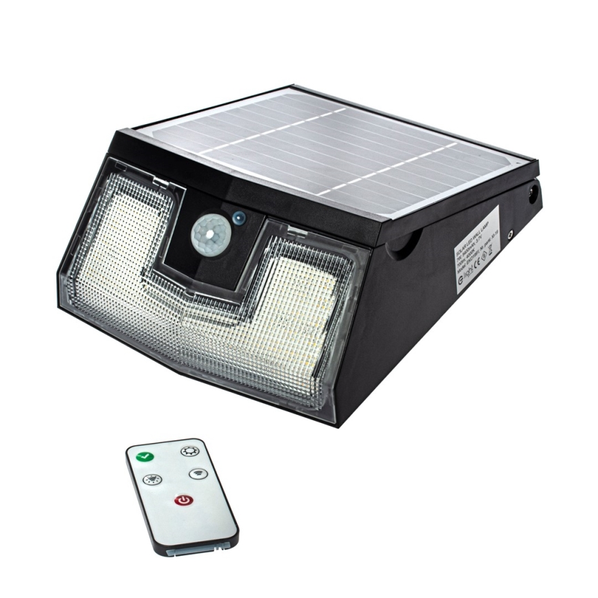 LED 44 / 5.000 Solar wandlamp met bewegings- en schemersensor TRANSFORMER LED/7W/3,7V IP65 + afstandsbediening
