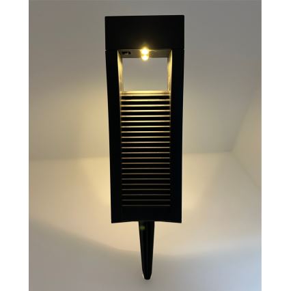 LED-solarlamp 2x LED / 1,2 V, 200 mAh, IP44, zwart