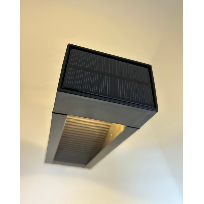 LED-solarlamp 2x LED / 1,2 V, 200 mAh, IP44, zwart