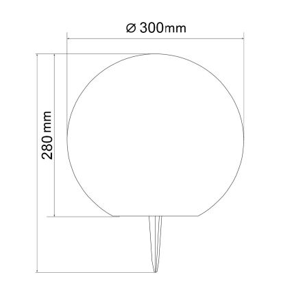 LED-solarlamp KULA LED/3,2V 3000/4000/6500K Ø 30 cm 600 mAh IP65 wit