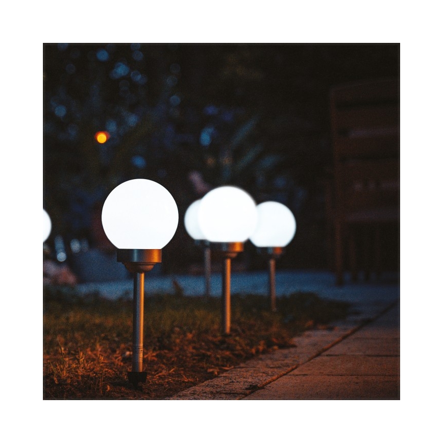 LED-solarlamp SPHERE LED/1,2V 4000K IP44 200 mAh Ø 20 cm