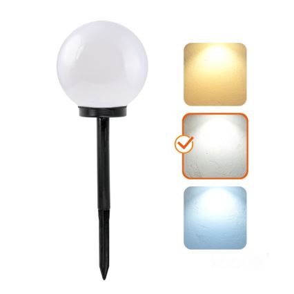 LED-solarlamp SPHERE LED/1,2V 4000K IP44 200 mAh Ø 20 cm
