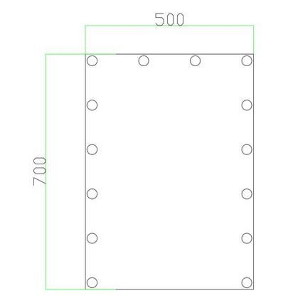 LED-spiegel met verlichting 14xLED/1W/230V 3000/4000/6000K 70x50 cm IP44