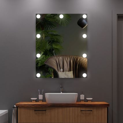 LED Spiegel met verlichting 9xLED/1W/230V 3000/4000/6000K 50x40 cm IP44