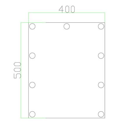 LED Spiegel met verlichting 9xLED/1W/230V 3000/4000/6000K 50x40 cm IP44