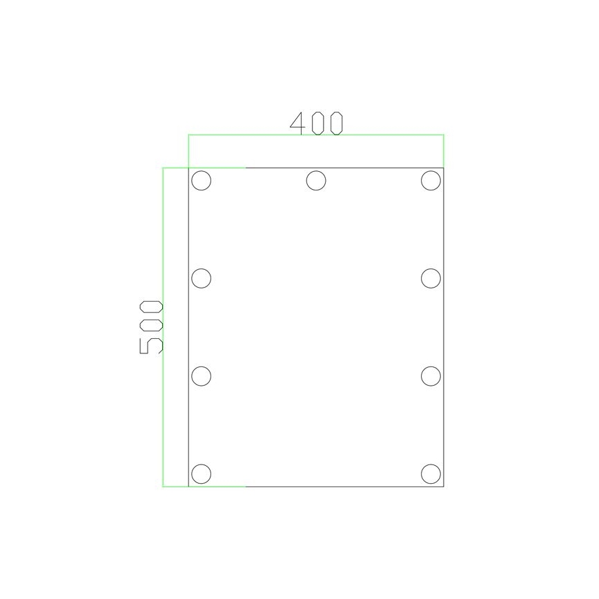 LED Spiegel met verlichting 9xLED/1W/230V 3000/4000/6000K 50x40 cm IP44