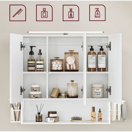 LED spiegelkast voor de badkamer SKY 70x70x16 cm 230V wit