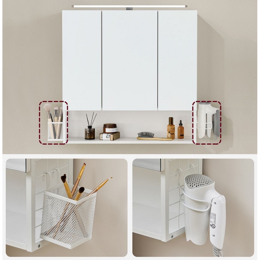 LED spiegelkast voor de badkamer SKY 70x70x16 cm 230V wit