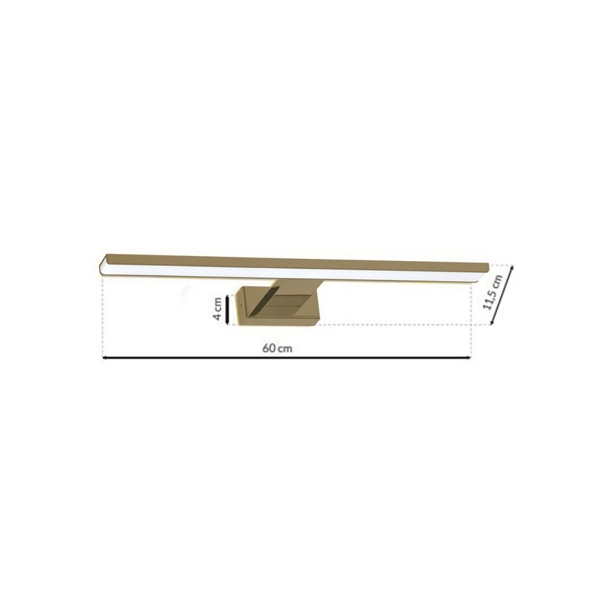 LED Spiegelverlichting badkamer SHINE LED/13,8W/230V IP44 messing