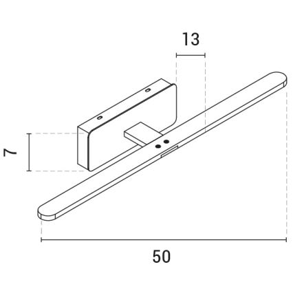 LED Spiegelverlichting LED/10W/230V 3000K satijn