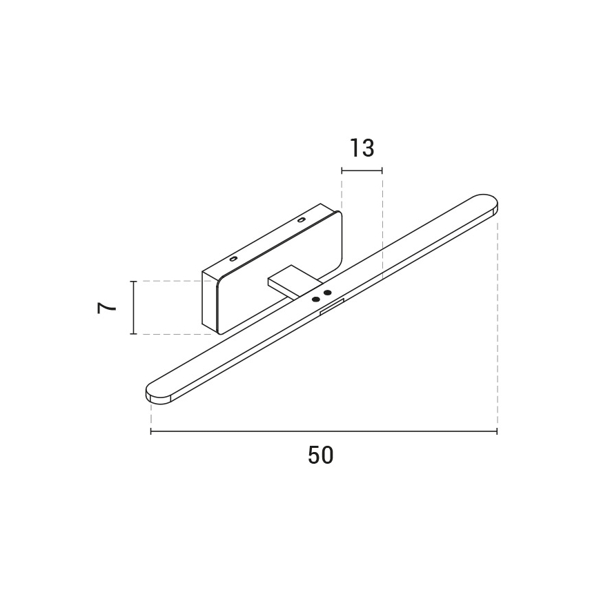 LED Spiegelverlichting LED/10W/230V 3000K satijn