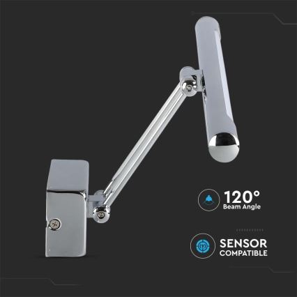 LED Spiegelverlichting LED/9W/230V 3000K 50cm glanzend chroom
