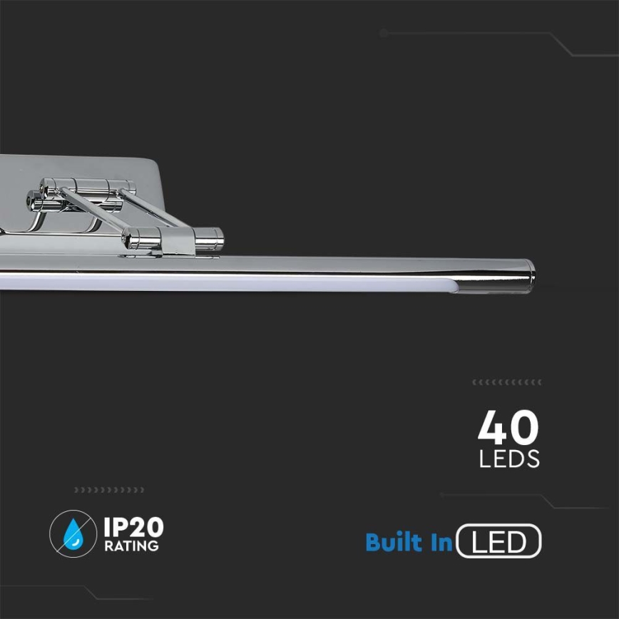 LED Spiegelverlichting LED/9W/230V 3000K 50cm glanzend chroom