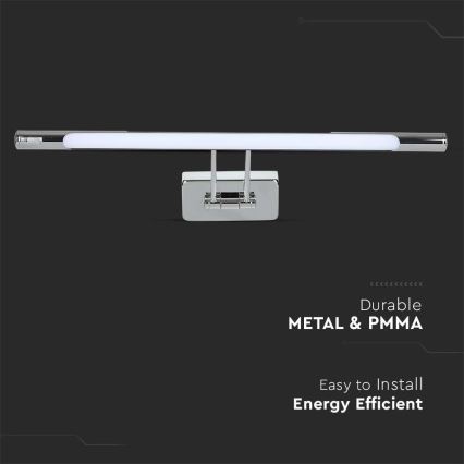 LED Spiegelverlichting LED/9W/230V 3000K 50cm glanzend chroom