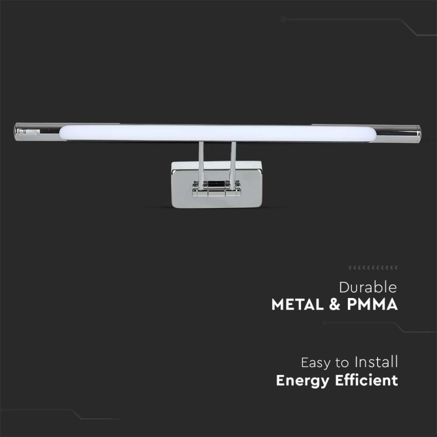 LED Spiegelverlichting LED/9W/230V 3000K 50cm glanzend chroom