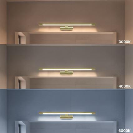 LED-spiegelverlichting voor badkamer KLIMT LED/12W/230V 3000/4000/6000K 60 cm IP44 goud
