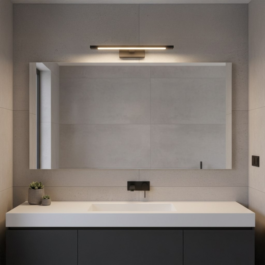 KLIMT LED-spiegelverlichting voor badkamer, 8W, 230V, 3000/4000/6000K, 40 cm, IP44, zwart