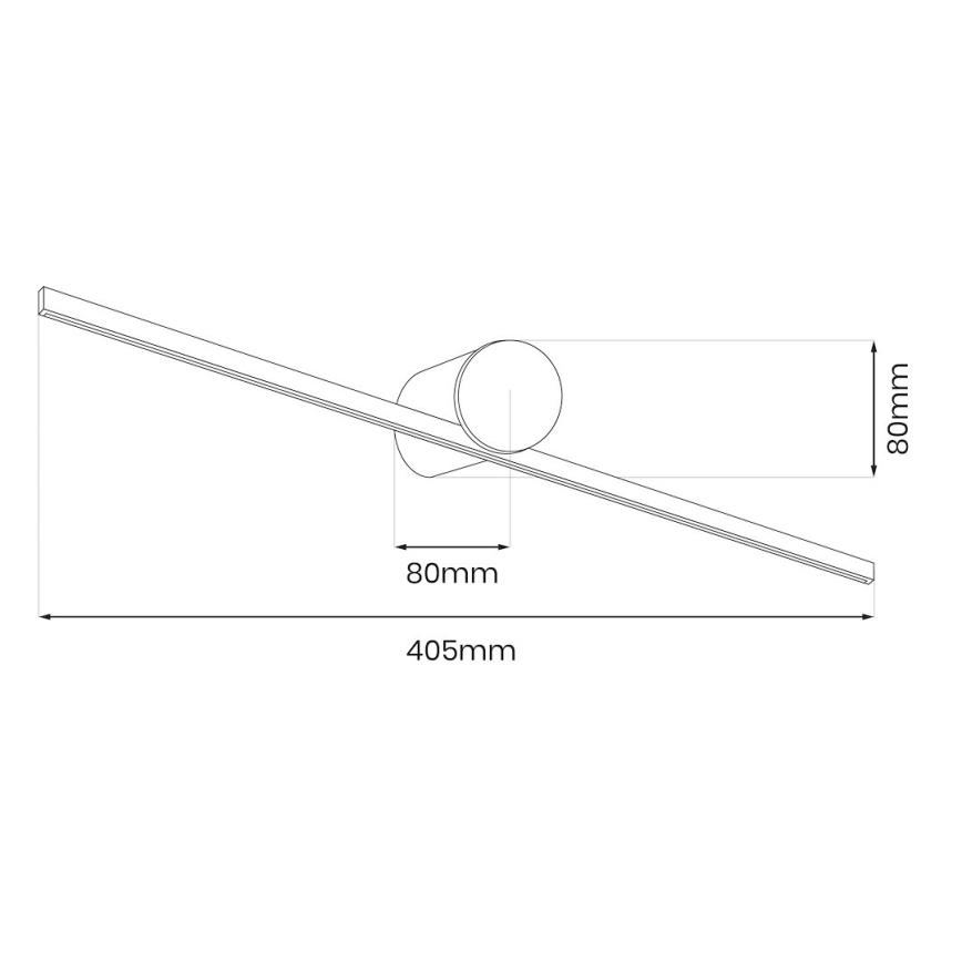 LED-spiegelverlichting voor de badkamer ARTIST LED/6W/230V 40 cm IP44 zwart