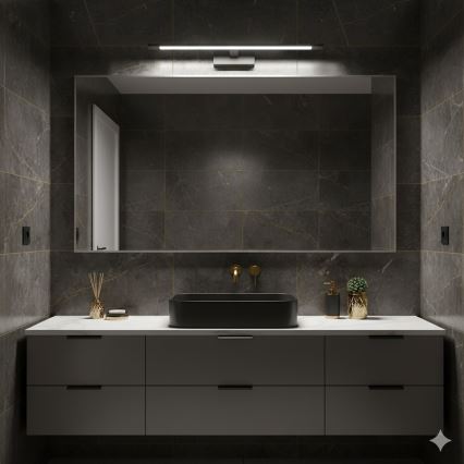 LED-verlichting voor badkamerspiegel KLIMT LED/12W/230V 3000/4000/6000K 60 cm IP44 zwart
