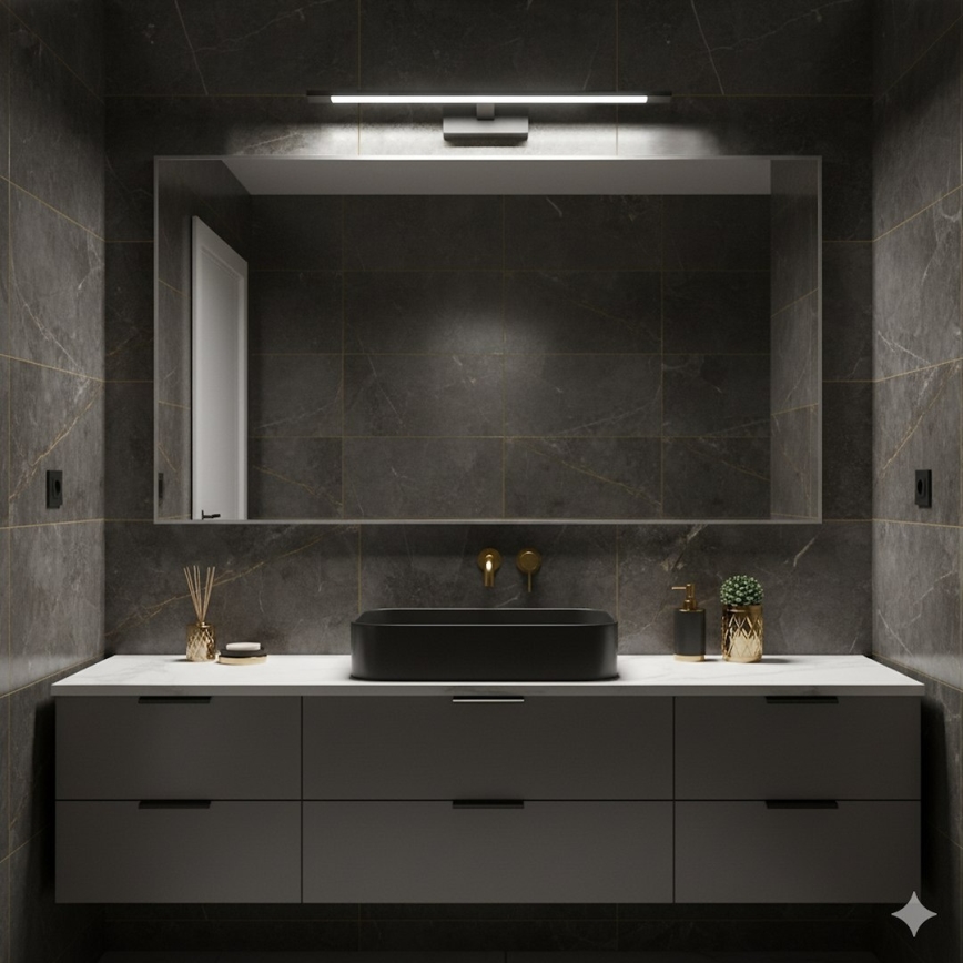 LED-verlichting voor badkamerspiegel KLIMT LED/12W/230V 3000/4000/6000K 60 cm IP44 zwart