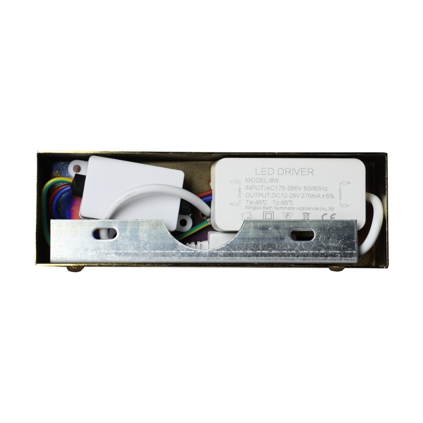 KLIMT LED-spiegelverlichting voor de badkamer, 8W, 230V, 3000/4000/6000K, 40 cm, IP44, goudkleurig