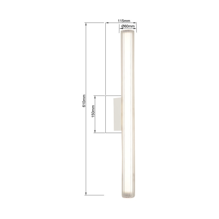 LED-badkamerspiegelverlichting LINEA LED/12W/230V 3000/4000/6000K IP44 61 cm wit