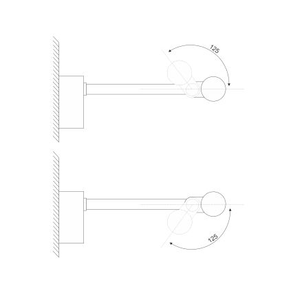 LED-spiegelverlichting voor de badkamer MIRROR LED/6W/230V 4000K IP44 40 cm zwart