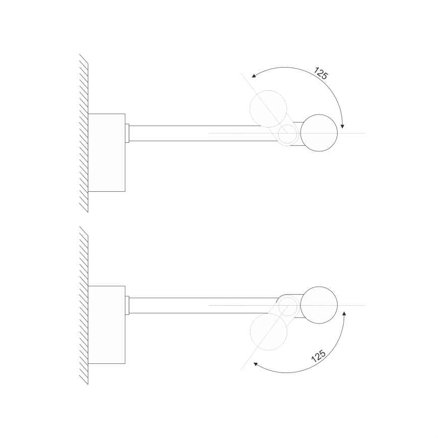 LED-spiegelverlichting voor de badkamer MIRROR LED/8W/230V 4000K IP44 60 cm zwart