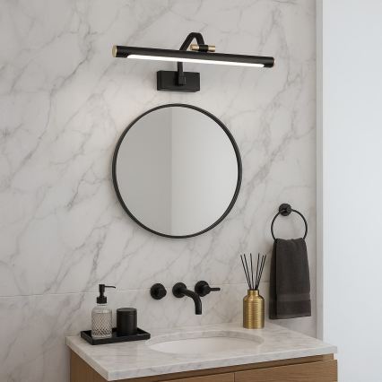 LED-spiegelverlichting voor de badkamer VINCI LED/12W/230V 40 cm IP44 zwart