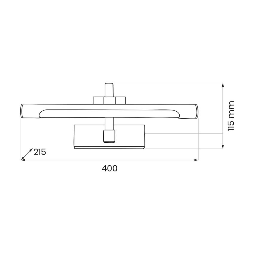 LED-spiegelverlichting voor de badkamer VINCI LED/12W/230V 40 cm IP44 zwart