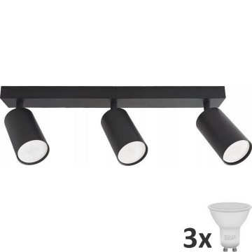 LED spot ANGIE 3xGU10/6W/230V zwart