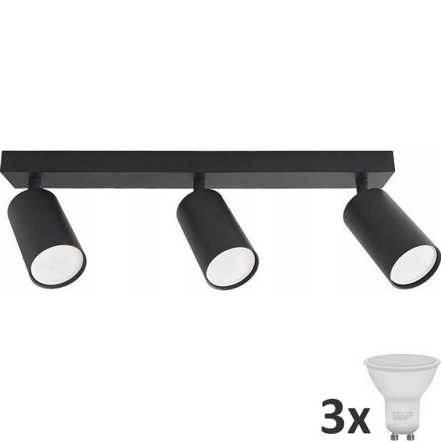 LED spot ANGIE 3xGU10/6W/230V zwart