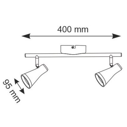 LED Spot BERG 2xLED/4,2W/230V zwart