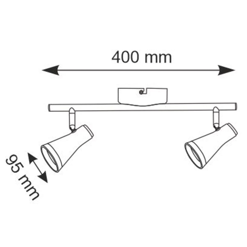 LED Spot BERG 2xLED/4,2W/230V zwart