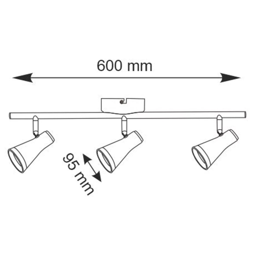 LED Spot BERG 3xLED/4,2W/230V zwart