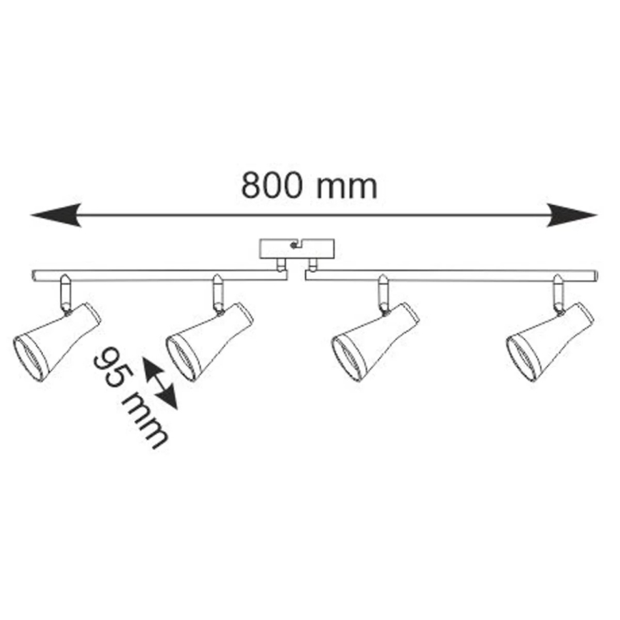 LED Spot BERG 4xLED/4,2W/230V zwart