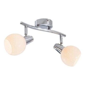 LED spot DOXY 2xE14/4W/230V glanzend chroom