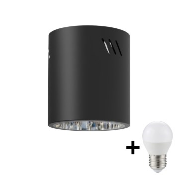 LED spot GEORGE 1xE27/6W/230V diameter 11 cm zwart