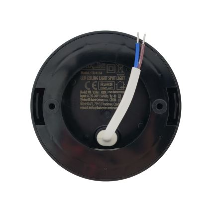 LED-spot LED/9W/230V Ø 9 cm zwart