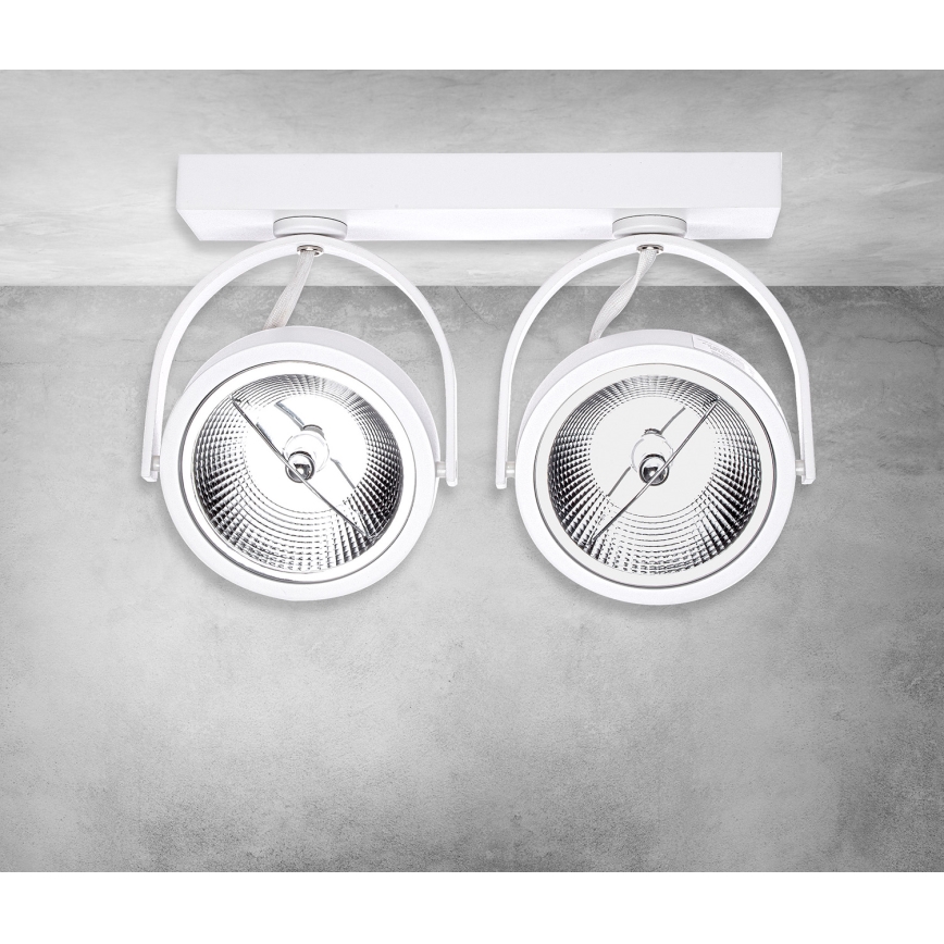 LED spot LUGAR 2xAR111 - GU10/25W/230V